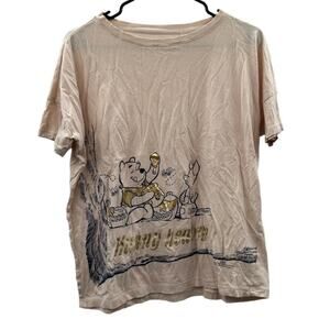 Uniqlo x Disney Cream‎ Winnie-the-Pooh & Tigger Graphic Short Sleeve Top Sz M